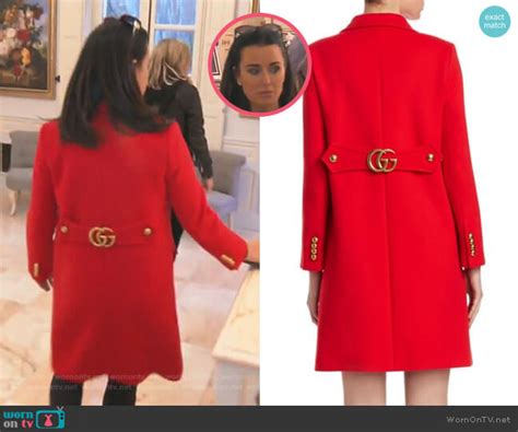 kyle richards red gucci coat|kyle richards outfits.